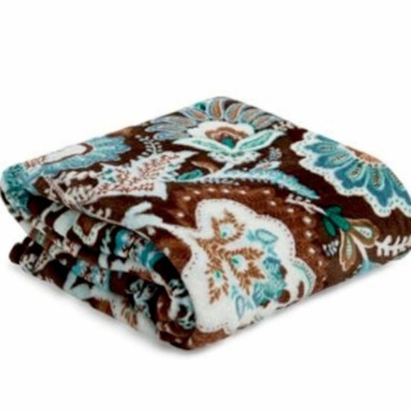 Vera Bradley Bedding Vera Bradley Java Blue Fleece Plush Throw