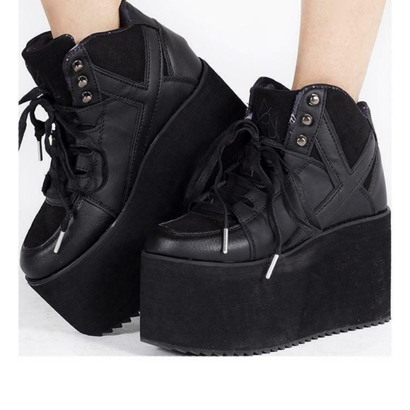 YRU Shoes Yru Qozmo Hi 2 Black Adult Womens Platform Shoe Poshmark