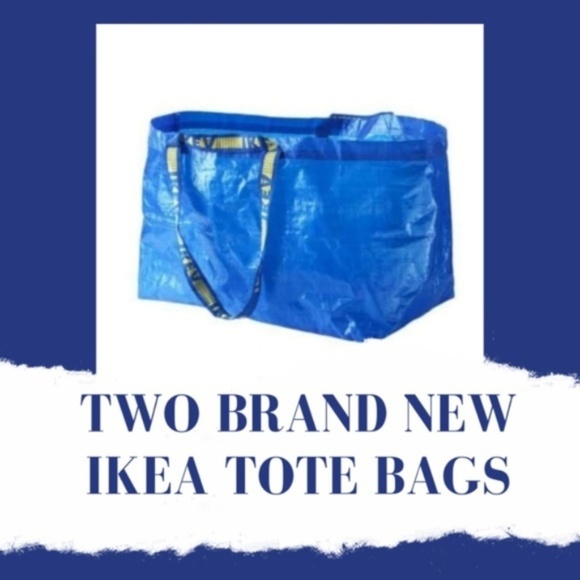 IKEA Bags 2 Ikea Reusable Frakta Tote Bags Thrifting Grocery Poshmark