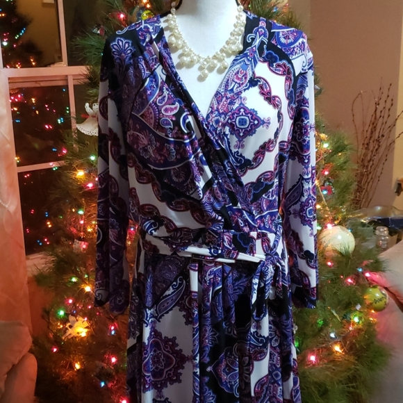 Liz Claiborne Dresses Liz Claiborne Paisley Dress Sz Xl