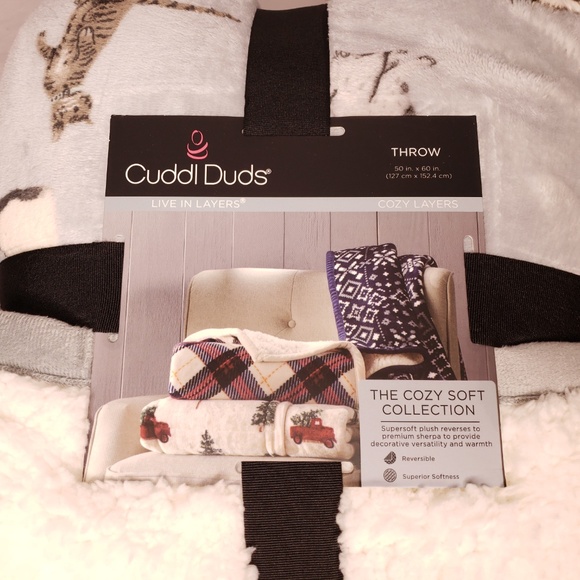 Cuddl Duds Bedding Cuddl Duds Sherpa Fleece Plush Throw Kitty Cat
