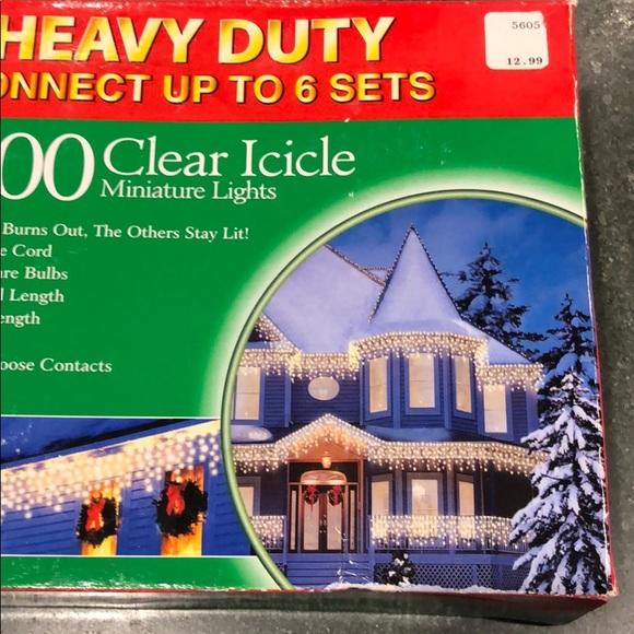 Yule Rite Rite Aid Holiday Clear Icicle Miniature Indooroutdoor
