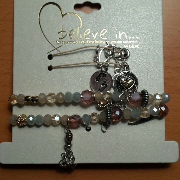 L&J BELIEVE IN... Jewelry Lj Jewelry Charm Bracelet Footprints Themed