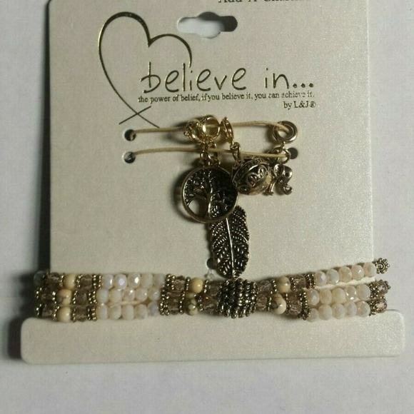 L&J BELIEVE IN... Jewelry Lj Jewelry Charm Bracelet Tree Of Life Nwt
