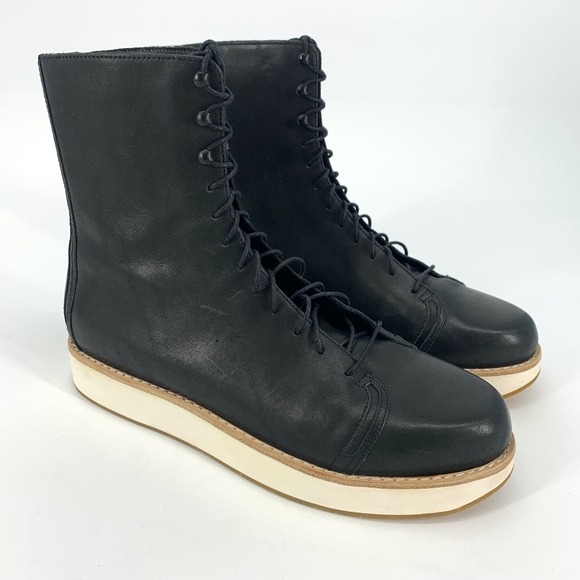 Camper Shoes Camper Nepomuk Lace Up Boots Black Leather