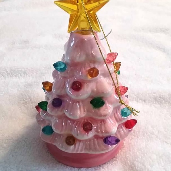 Mr. Christmas Holiday Mr Christmas Mini Pink Lighted Ceramic Tree 5