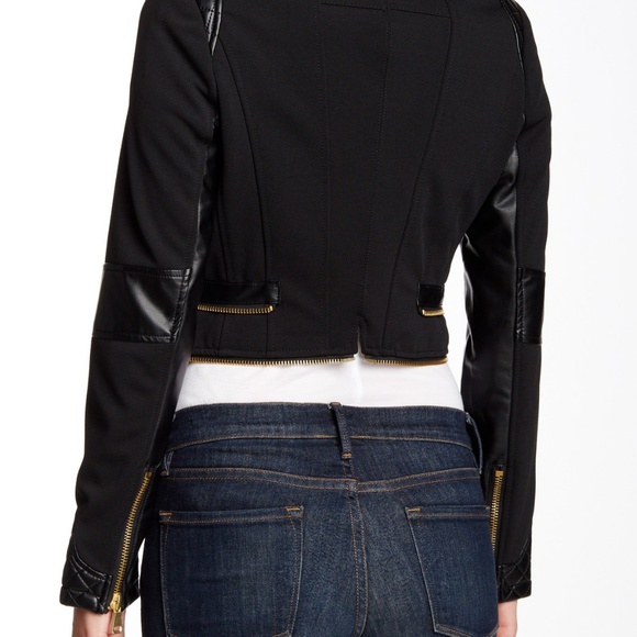 Anthropologie Jackets & Coats Hpfillmore Zip Peplum Moto Blazer