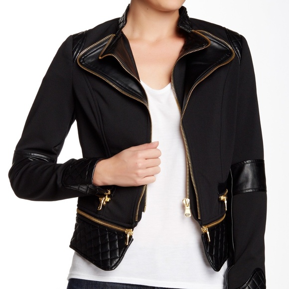 Anthropologie Jackets & Coats Hpfillmore Zip Peplum Moto Blazer
