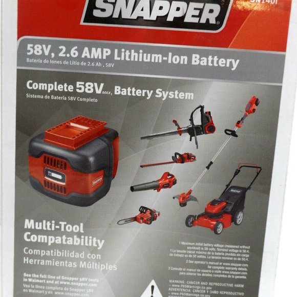 Home NEW Snapper 58V 2.6 AMP Lithium Ion Battery MultiTool