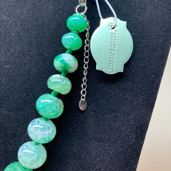 Iris & Lily Jewelry Iris Lily Silver Genuine Gemstone Necklace