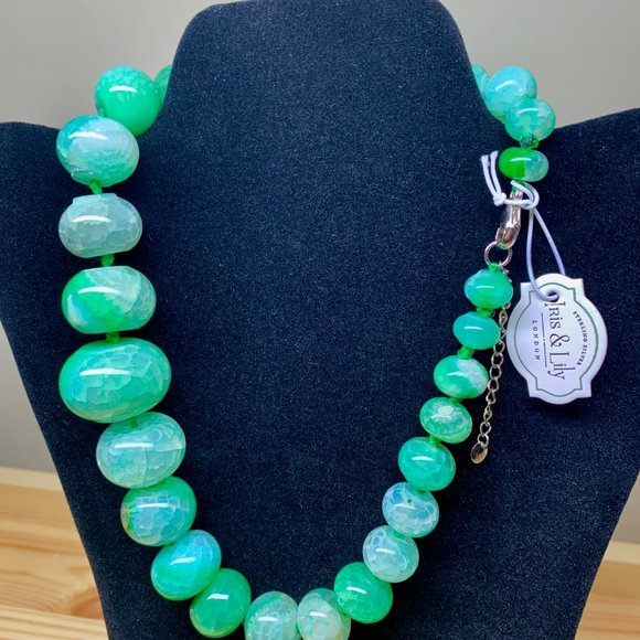 Iris & Lily Jewelry Iris Lily Silver Genuine Gemstone Necklace