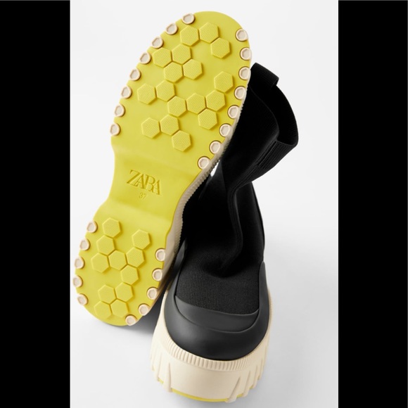 Zara Shoes Nwt Zara Black White Boots Poshmark