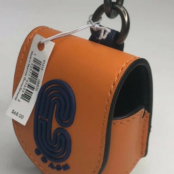 Coach Bags Coach Airpods Case Cover New In Orange Blue Poshmark