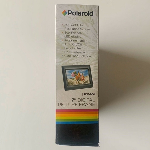 Polaroid Accents Polaroid 7 Black Plastic Led Digital Picture