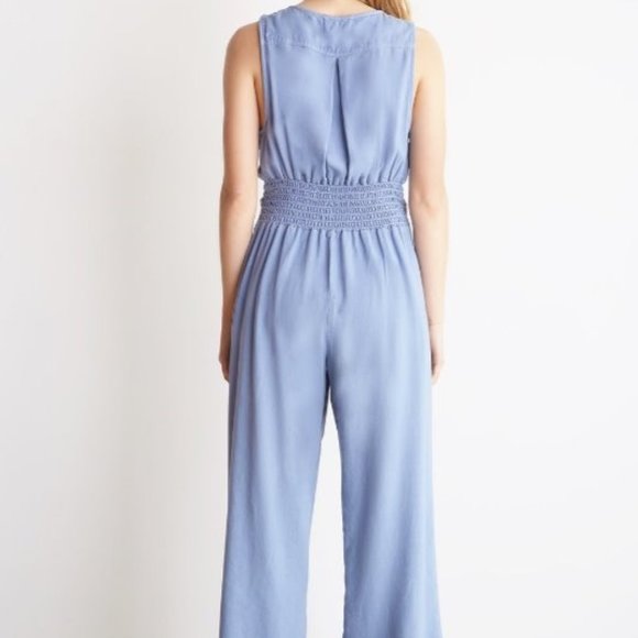 Bella Dahl Pants & Jumpsuits Bella Dahl Wide Leg Jumpsuit Blue Poshmark