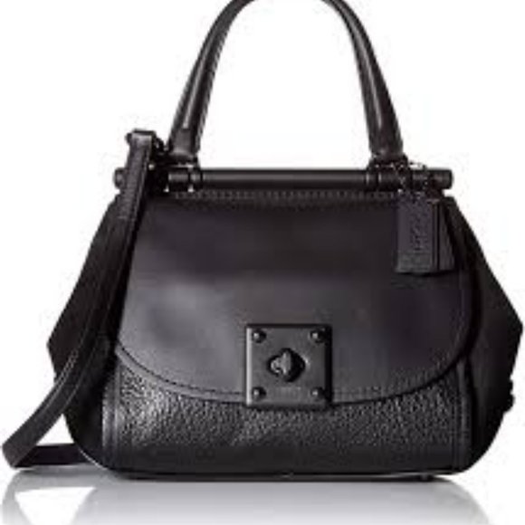 Coach Bags Coach Drifter Mixed Black Leather Top Handle Shoulder