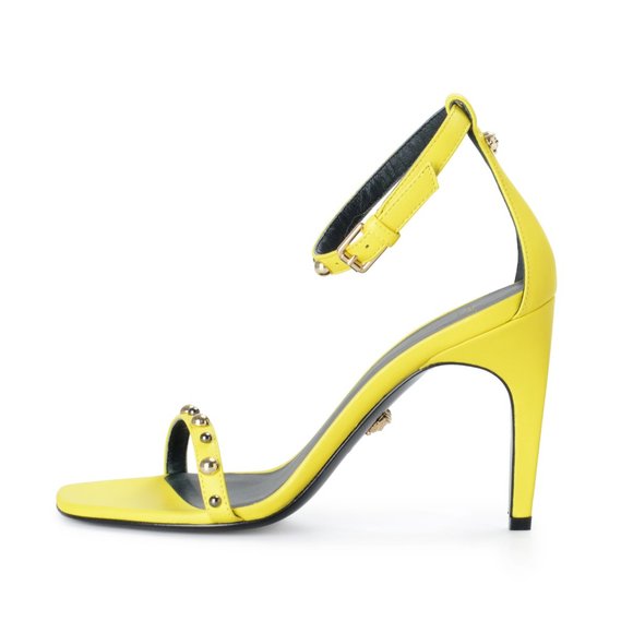 Versace Shoes Versace Yellow Leather High Heel Sandals Shoes Poshmark