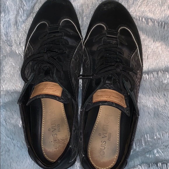 Louis Vuitton Shoes Louis Vuitton Black Canvas Monogram Walking Shoe