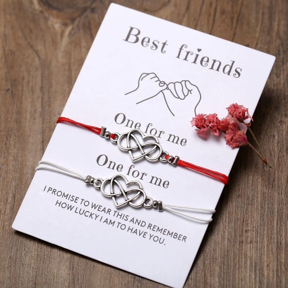 Jewelry Best Friends Eternal Love Charm Rope Bracelet Set Poshmark