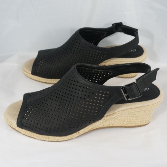 easy street Shoes Easy Street Stacy Espadrille Wedge Sandals Poshmark