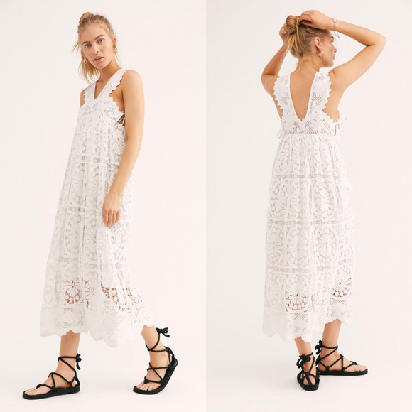 Free People Dresses Free People Foix Lace Maxi Dress By Place
