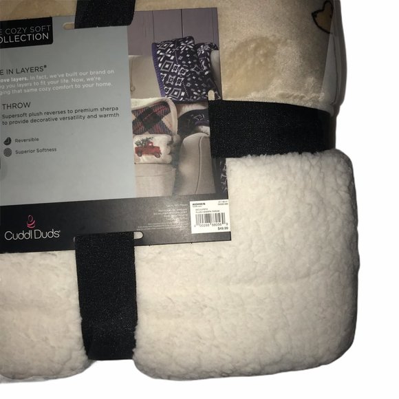 Cuddl Duds Bedding Nwt Cuddl Duds Reversible Dogs Throw 5x60 Poshmark