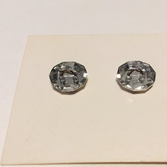 Streamline Office Vintage Streamline Buttons Faceted Crystal Set 2