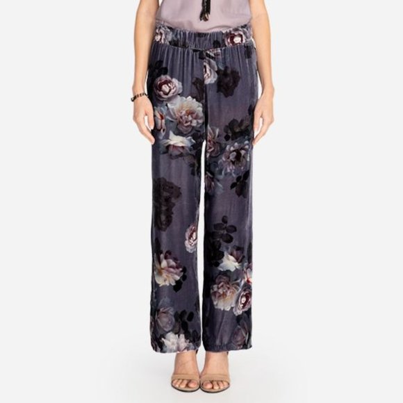 Johnny Was Pants & Jumpsuits Johnny Was Midnight Rose Velvet Wide