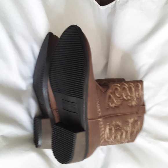 Cat & Jack Shoes Girls Meadow Western Boot Brown Cat Jack Brown