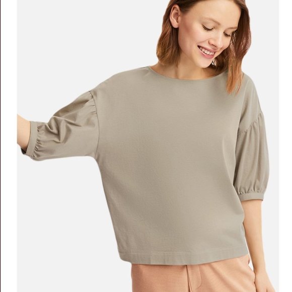 Uniqlo Tops Uniqlo Puff Sleeve Blouse Top Nwot Poshmark