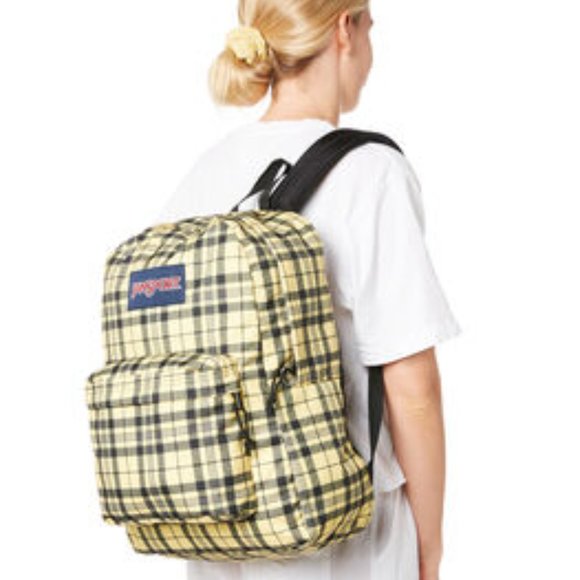 JanSport SuperBreak Limited Edition Throwback Plaid Yellow Checkered