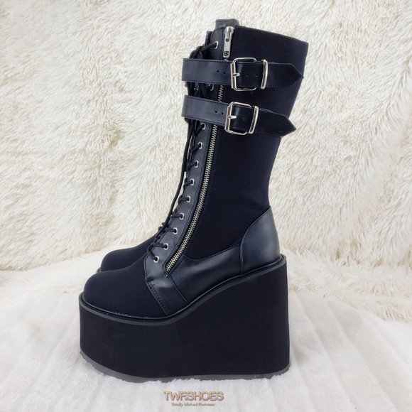Demonia Shoes Swing 22 Goth Punk Rave Calf Boots 55 Platform Poshmark