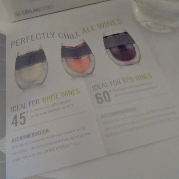 Host Dining Nwt Host Wine Freeze Cooling Cups Set Of 2 Grey Poshmark