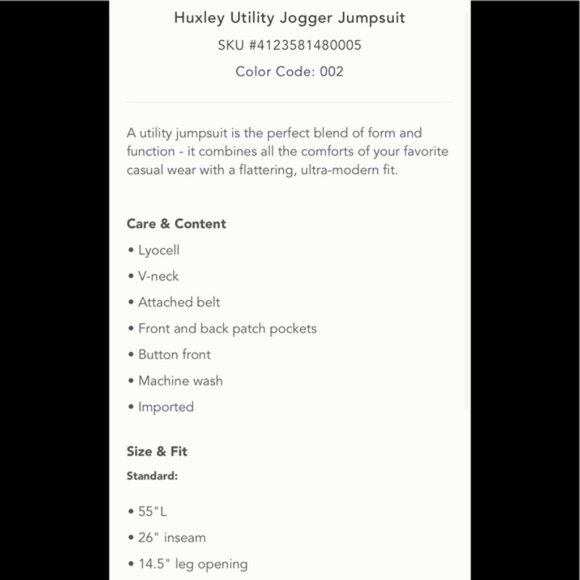 Anthropologie Pants & Jumpsuits Anthropologie Huxley Utility Jumpsuit Poshmark