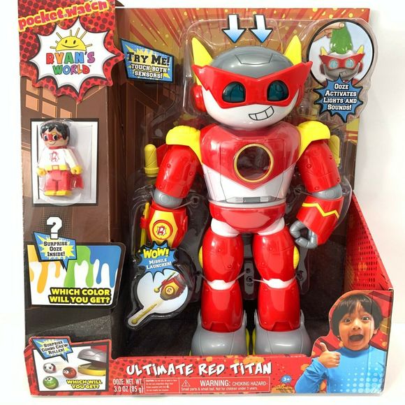 RYAN'S WORLD Toys Ryans World Ultimate Red Titan Lights Sounds New