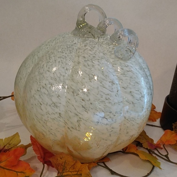 HD designs Accents Large Glass Pumpkin Light Poshmark