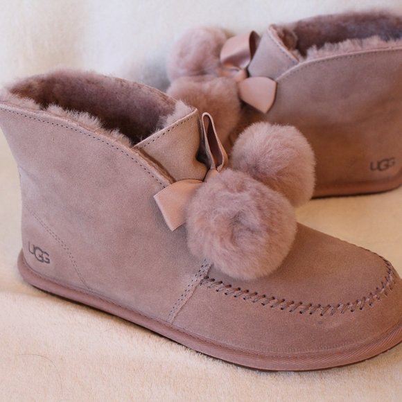UGG Shoes New Ugg Kallen Pom Slippers House Shoes Pink Poshmark