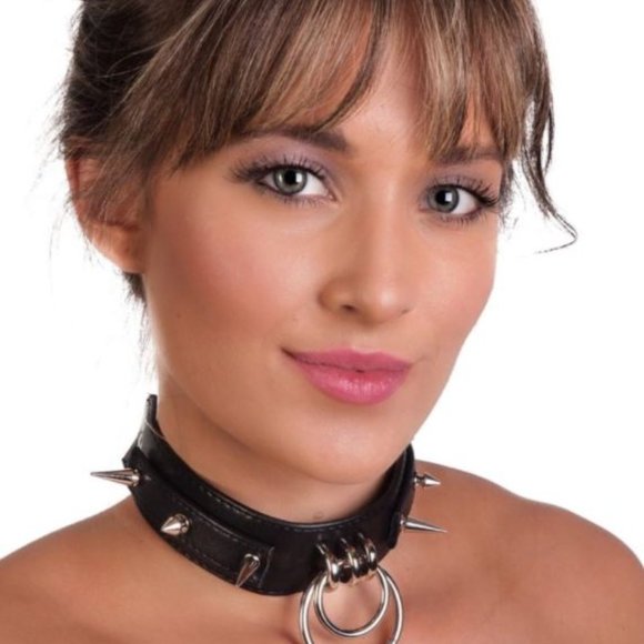 Sassy & Cool Jewelry Women Black Choker Collar Bdsm Necklace W 2