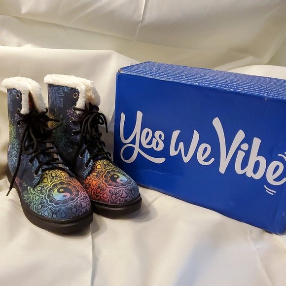 Yes We Vibe Shoes Yes We Vibe Lined Boots Colorful Yin Yang Poshmark