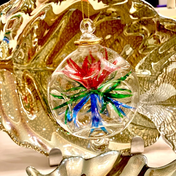 blown glass handmade Holiday Hand Blown Christmas Ornaments From