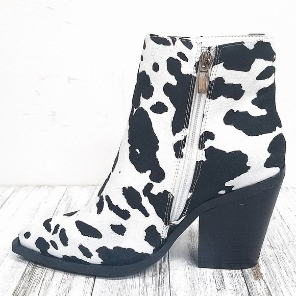 Shoes New Cow Print Cowboy Ankle Boots Booties Poshmark