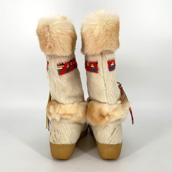 Tecnica Shoes Tecnica Skandia White Goat Hair Fur Boots Tassels Tecnica Shoes Tecnica Skandia White Goat Hair Fur Boots Tassels