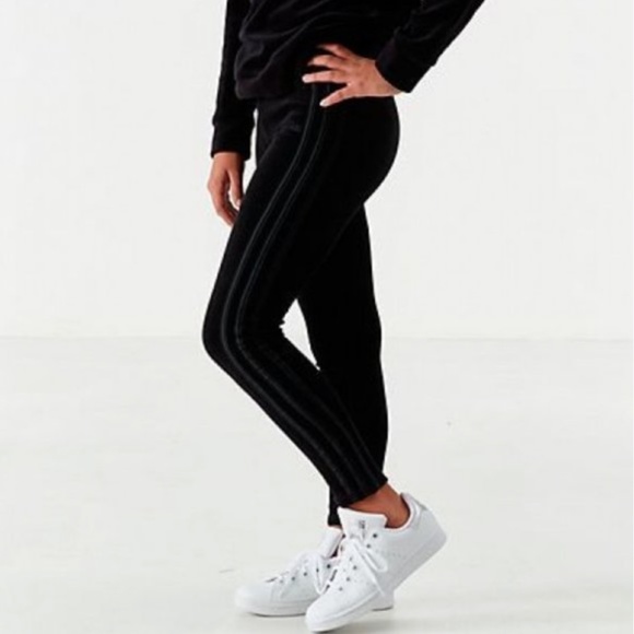 adidas Bottoms Girls Black Velvet Adidas Leggings M 12 Poshmark