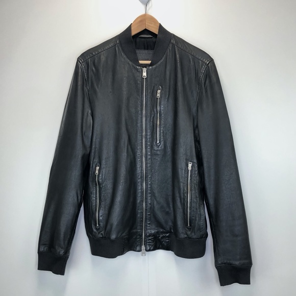 All Saints Jackets & Coats Allsaints Boyton Leather Bomber Jacket In