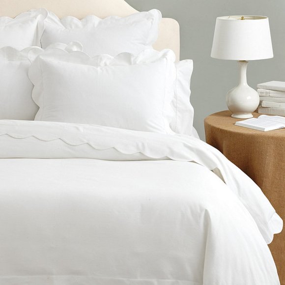 Ballard Designs Bedding Ballard Designs Emma Scalloped Bedding In White Poshmark