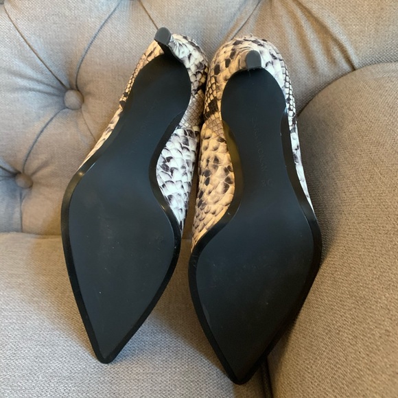 Zara Shoes Leather Snakeskin Print Booties Poshmark