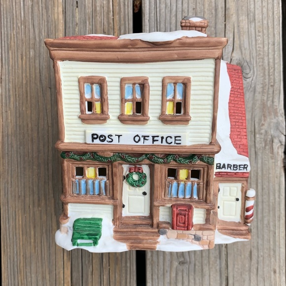 Holiday Christmas Village Lighted Post Office Poshmark