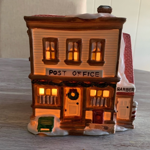 Holiday Christmas Village Lighted Post Office Poshmark
