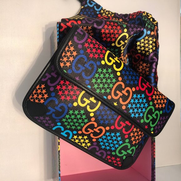 Gucci Bags Gucci Gg Monogram Psychedelic Belt Bag In Black Poshmark