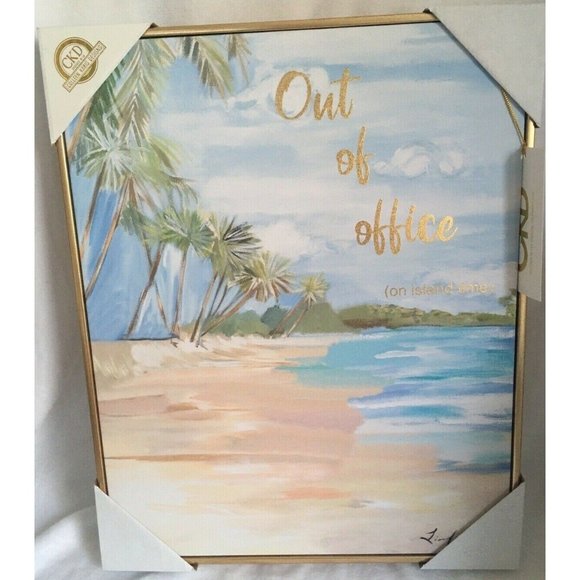 Wall Decor Colleen Karis Island Time Canvas Print Nwt 2x16 O Poshmark